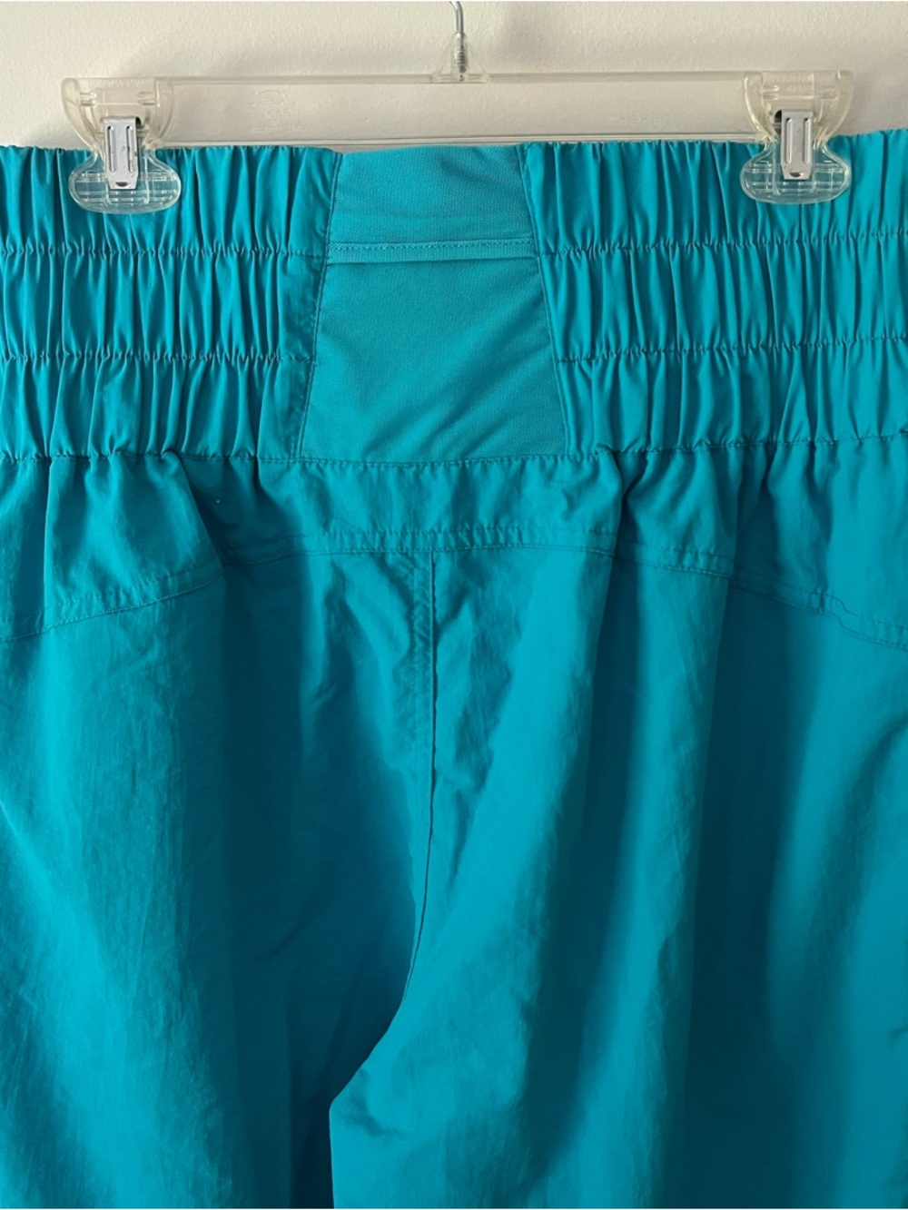 Zenana Nylon Parachute Pants Medium Aqua High Waisted Streetwear - Picture 5 of 7